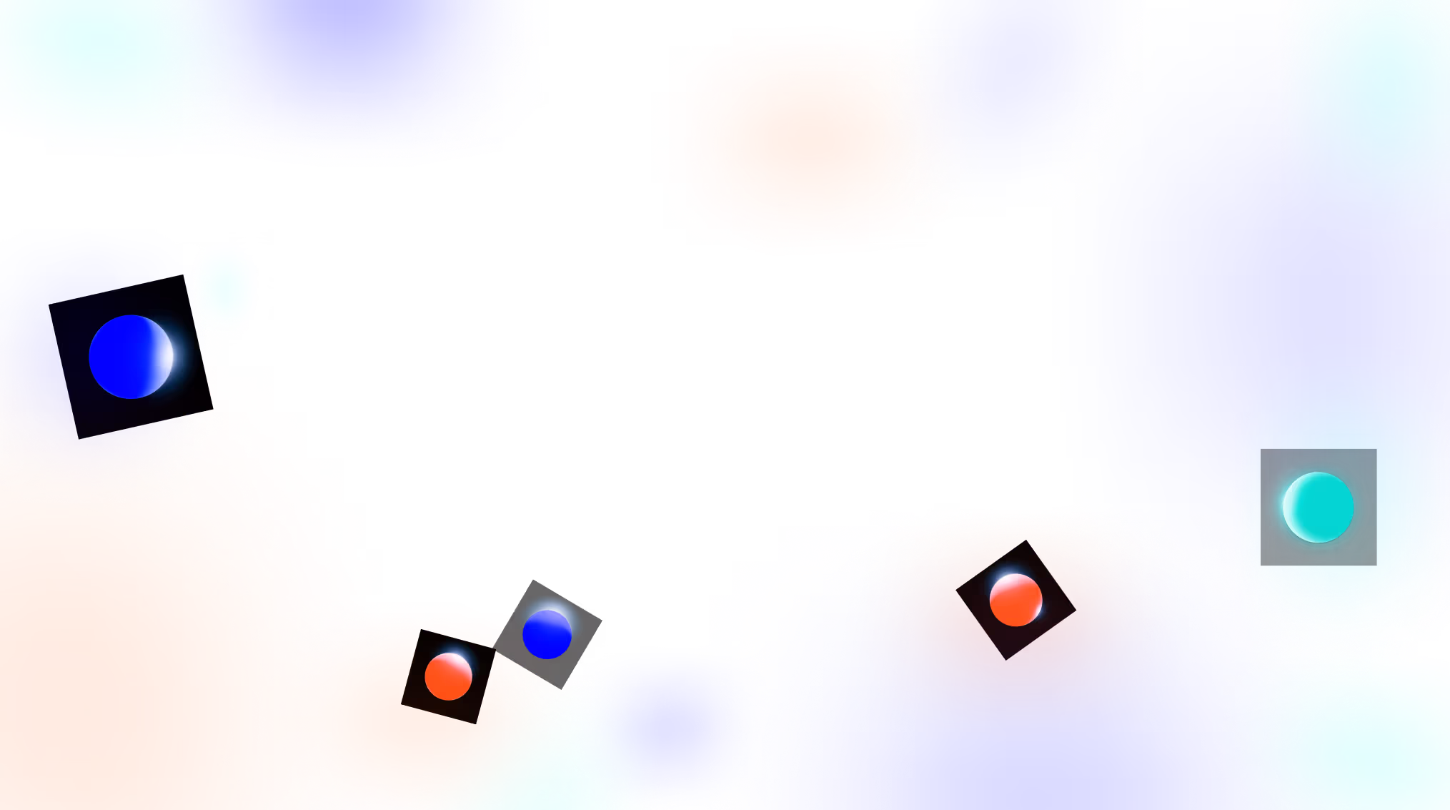 An abstract image of blue and orange shapes.